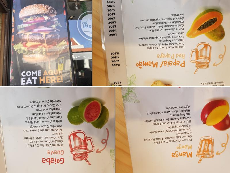 Zé da Moka Menu