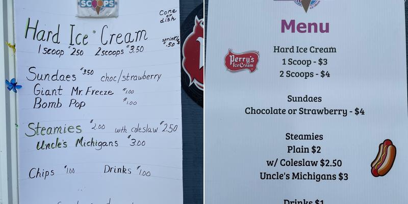Riverside Scoops Menu