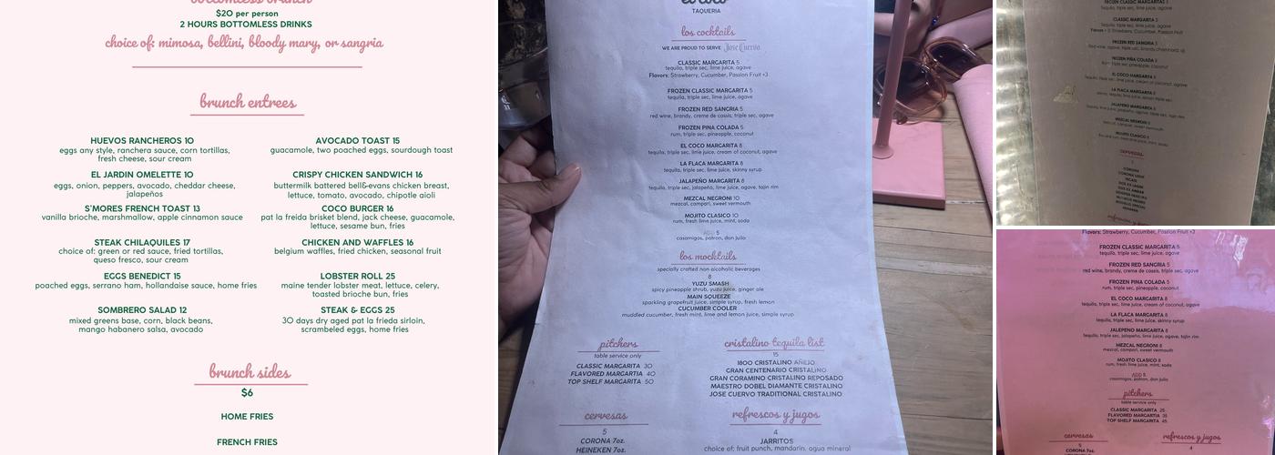 El Coco Menu