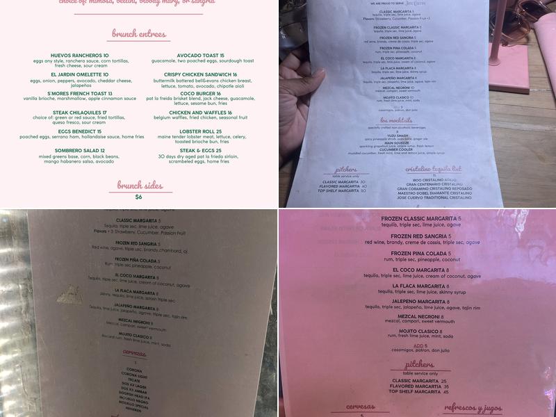 El Coco Menu