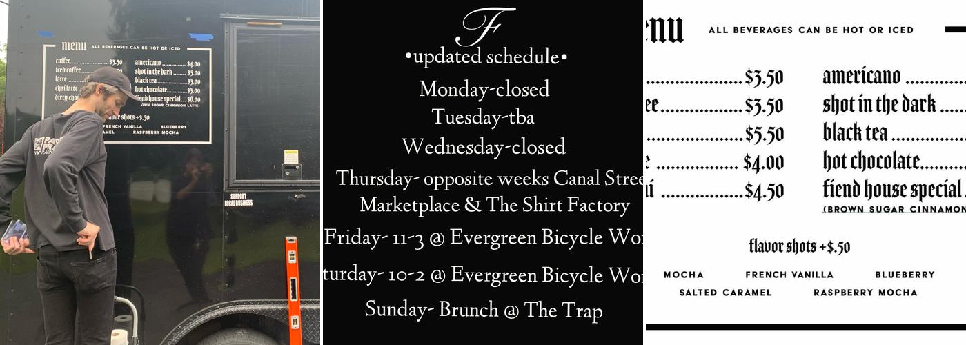 fiend coffeeworks Menu