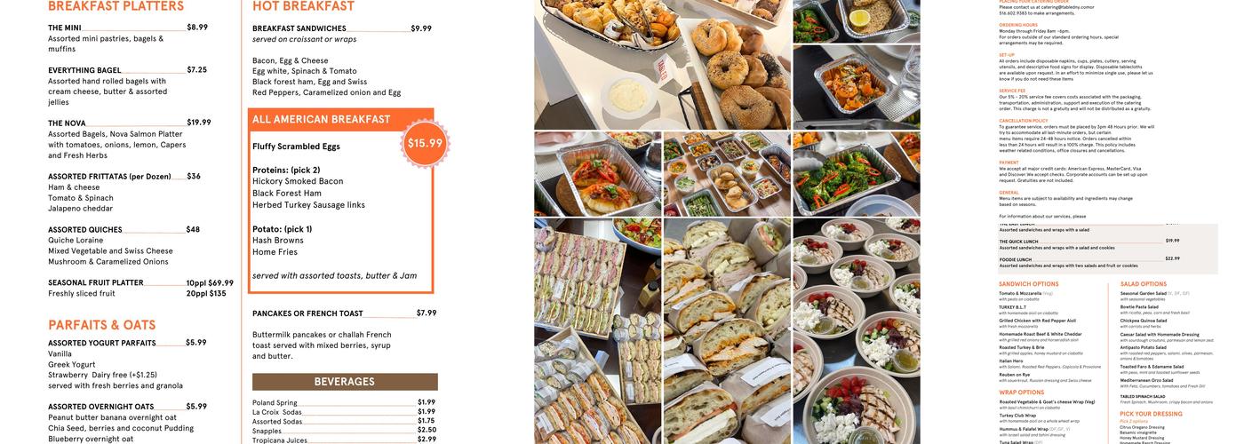 Tabled Menu