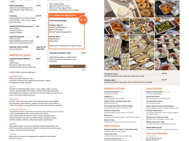 Tabled Menu