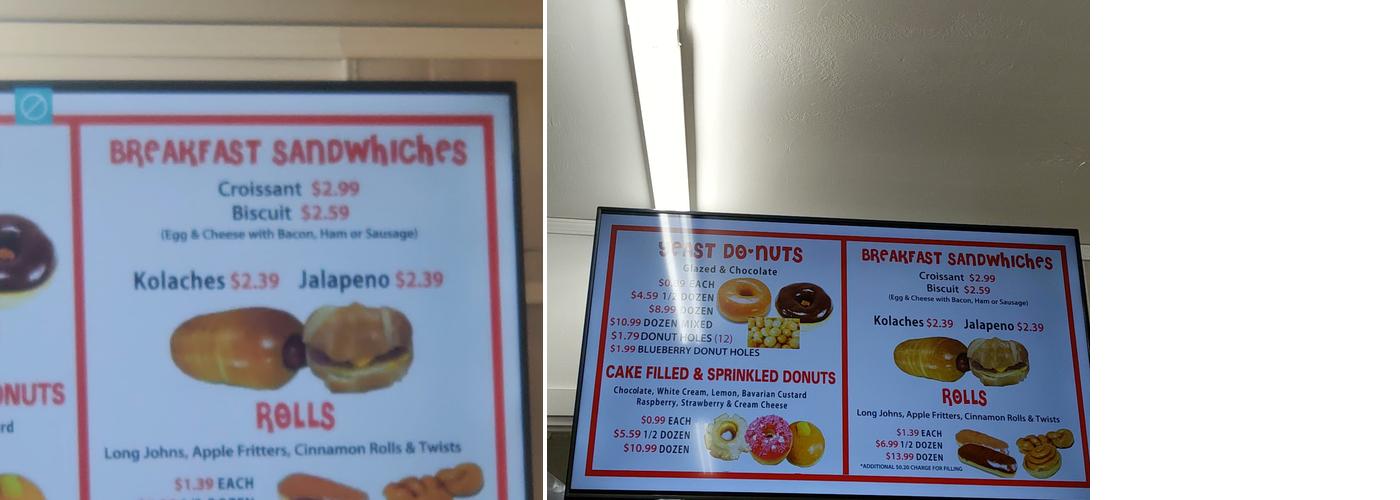 Master Donuts Menu