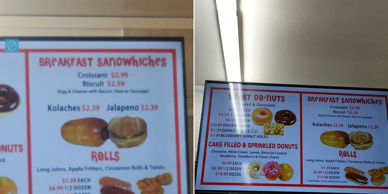 Master Donuts Menu