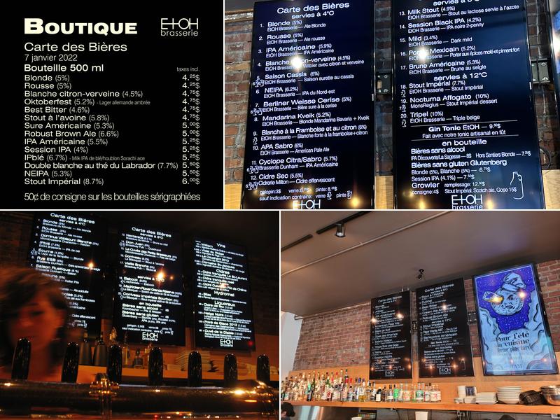 EtOH Brasserie Menu