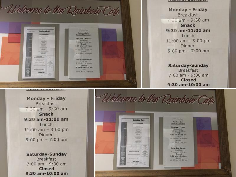 Rainbow Cafe Menu
