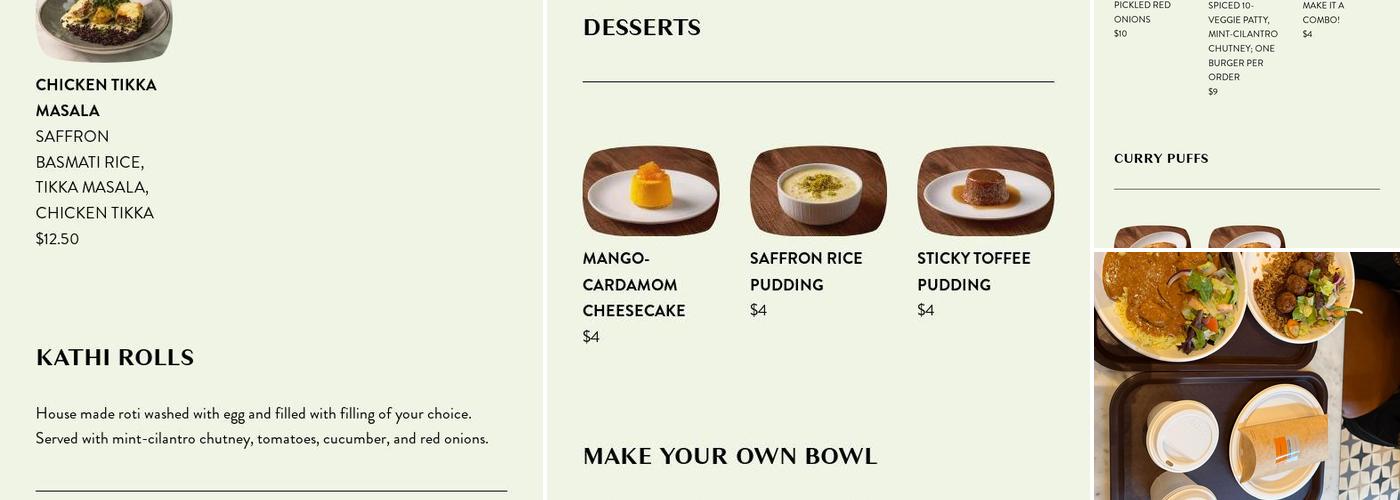 Bindaas Bowls & Rolls Menu