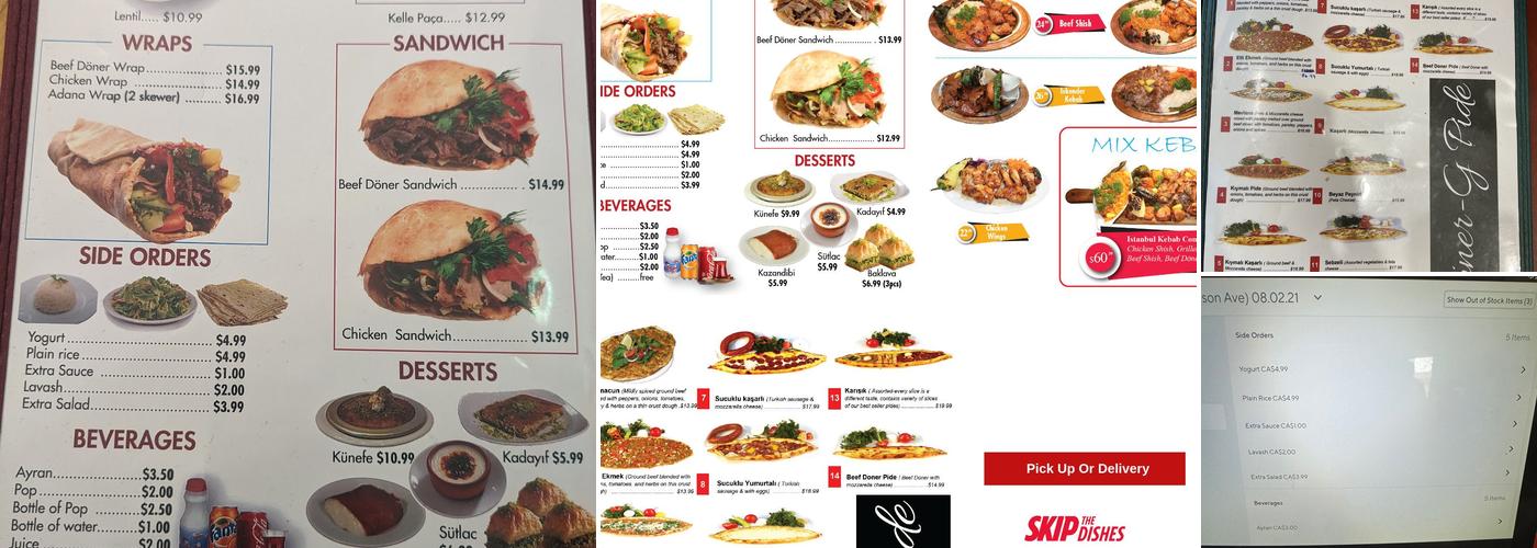 Doner G Turkish Cuisine Menu