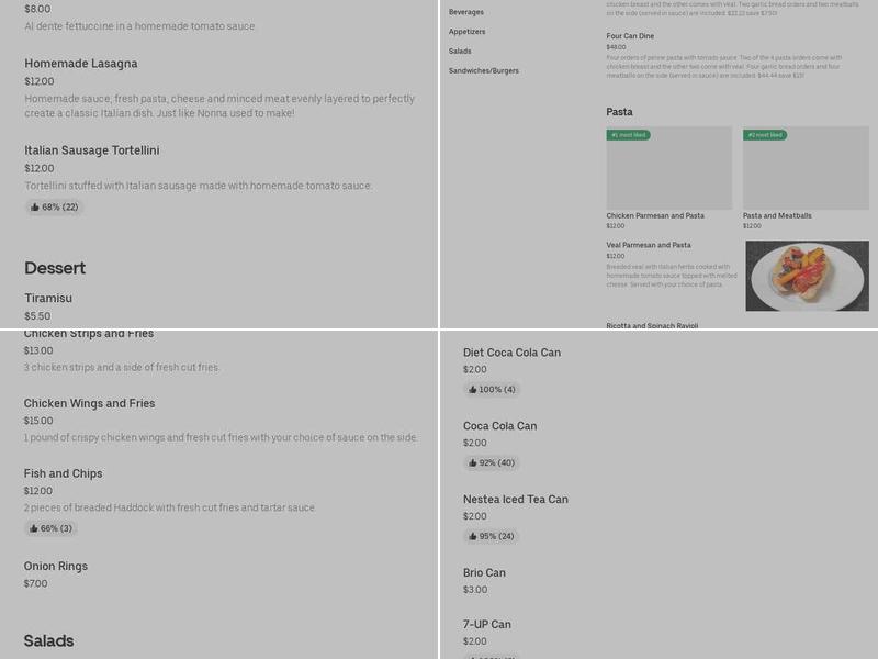 Italian Eatery Buon Appetito Menu