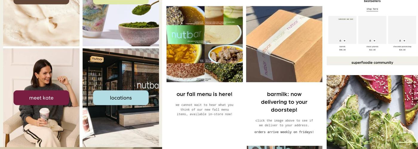 nutbar Menu