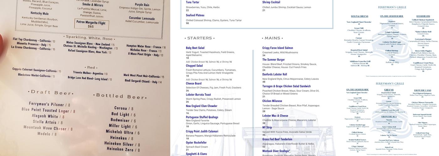 Ferryman's Grille Menu