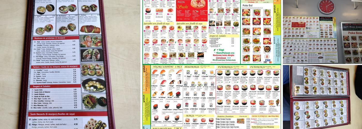 Ici Sushi Menu