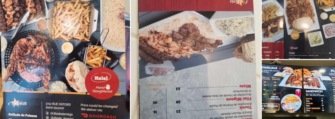 Grillade Damlaj Menu