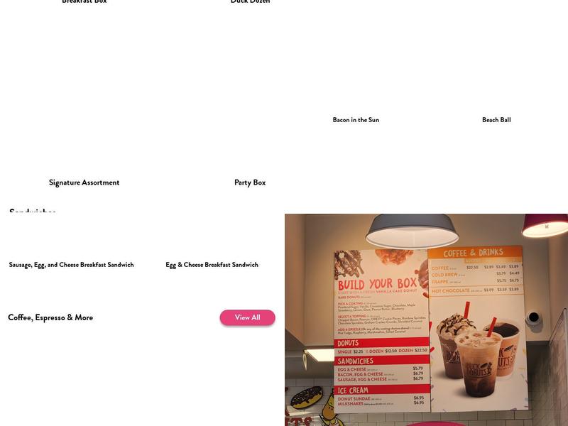 Duck Donuts Menu