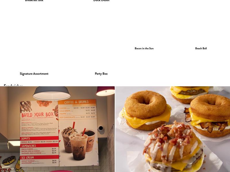 Duck Donuts Menu
