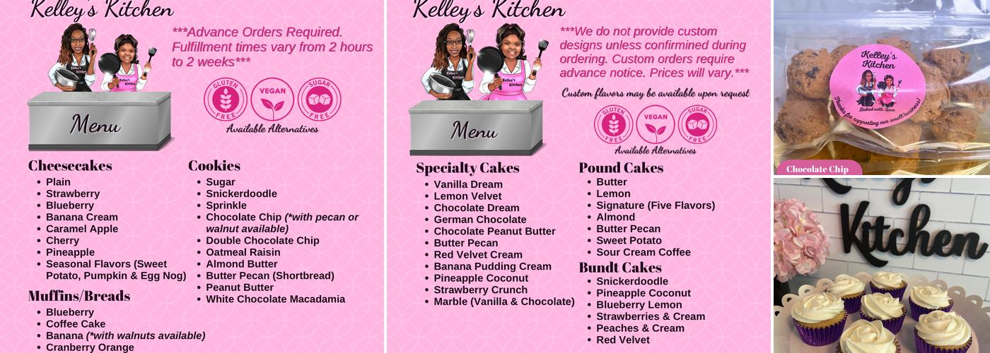 Kelley's Kitchen Menu