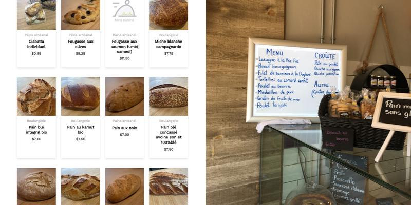 Boulangerie L'atelier signé Bec-Fin Menu