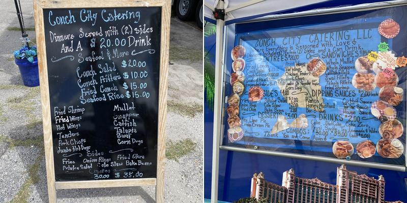 CONCH CITY CATERING,LLC Menu