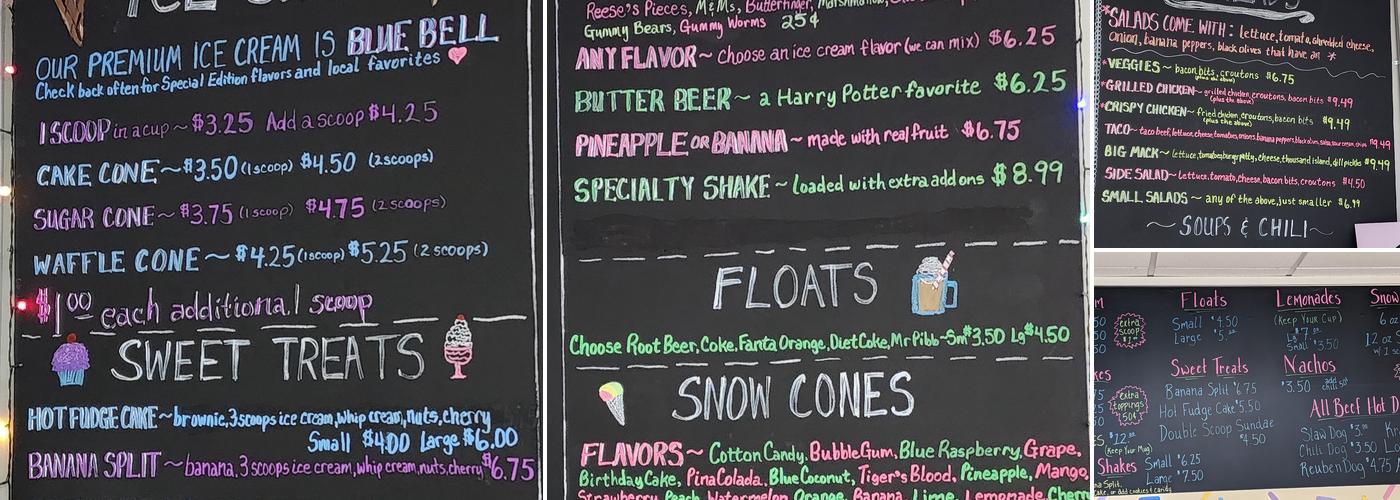 Scoops And More Menu