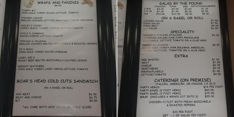 Westside Bagels Menu