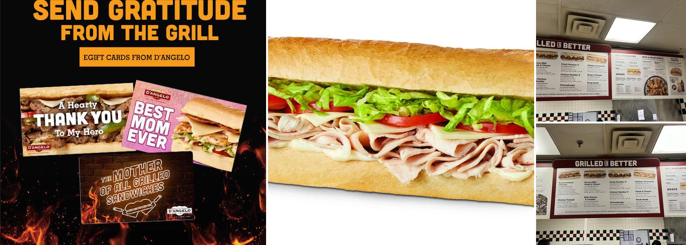 D'Angelo Grilled Sandwiches Menu