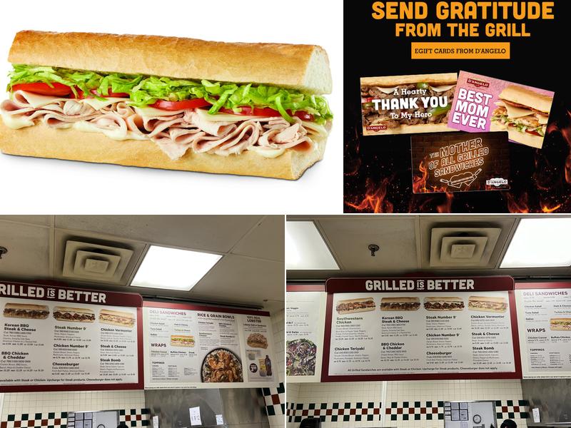 D'Angelo Grilled Sandwiches Menu