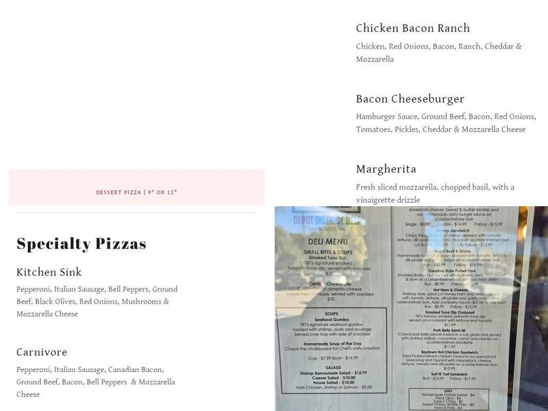 Uncle Joe's Pizza BSL Menu
