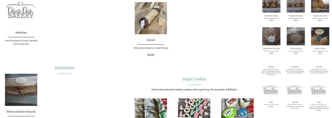 Delish Dish Bakery Menu