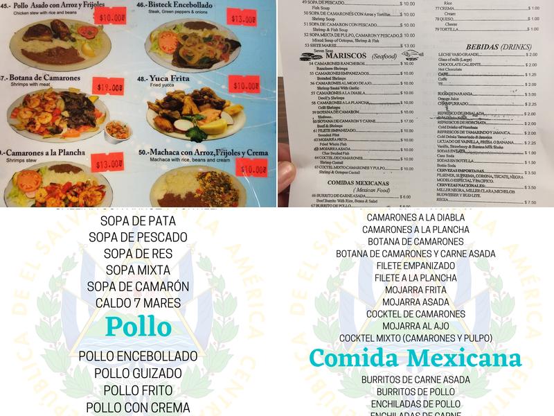 Restaurante Cabañas Menu