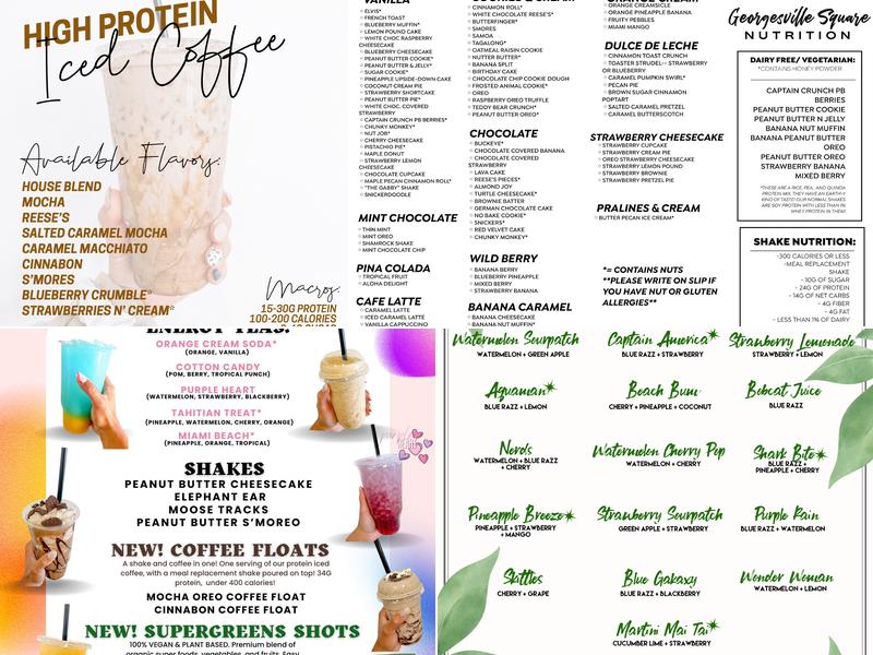Georgesville Square nutrition Menu