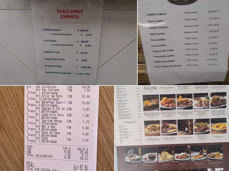 O Parque dos Leitões Menu