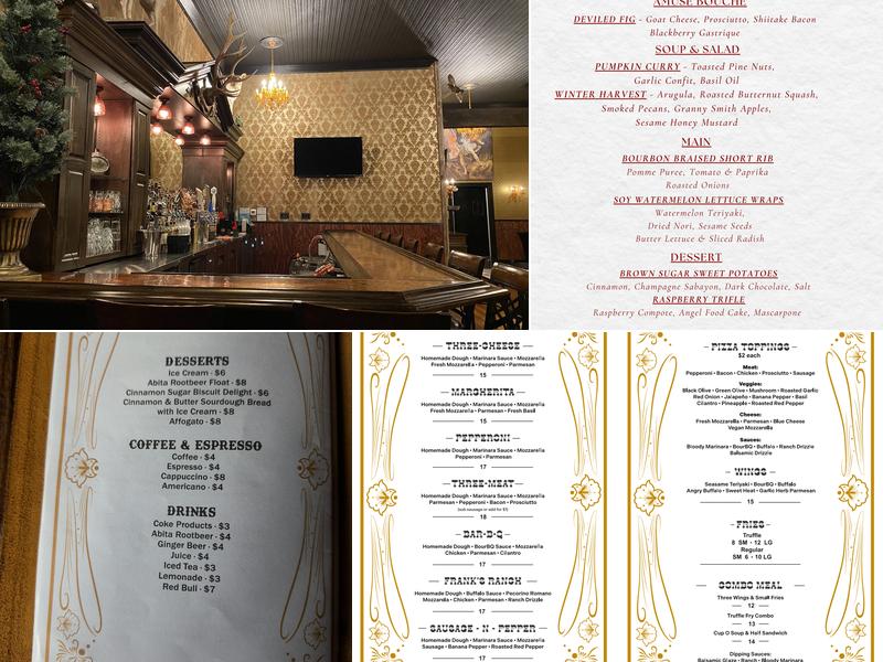 Roxy’s Vevay Menu