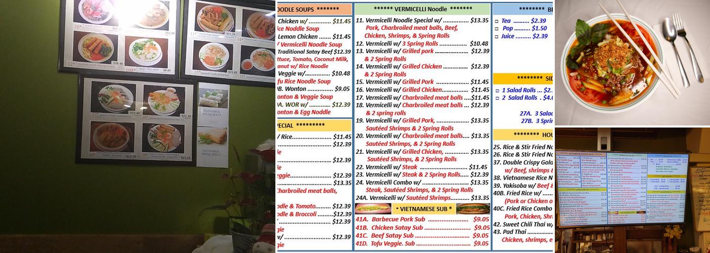 Spring Roll Chalet Menu