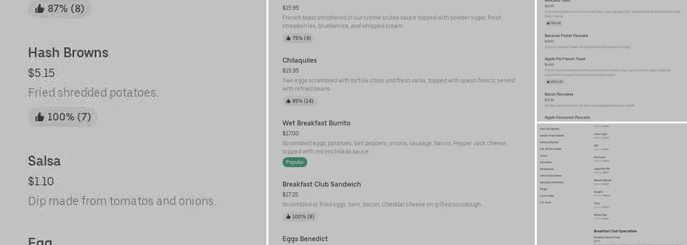 Bakery Menu