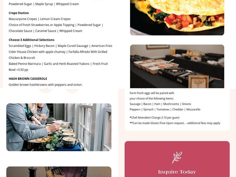 Above & Beyond Catering & Events Menu