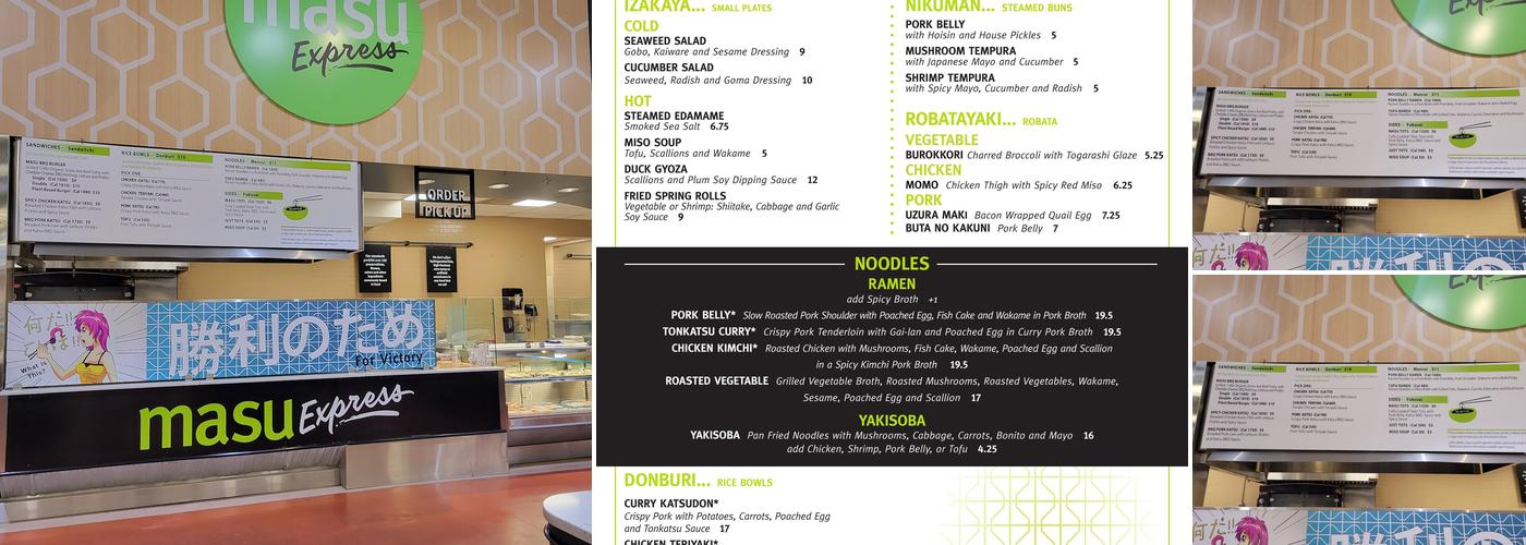 Masu Express Menu