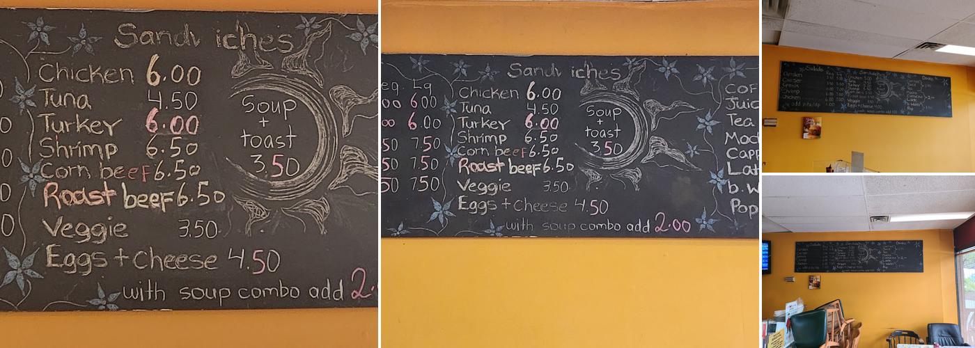 Yaser's Cafe Menu