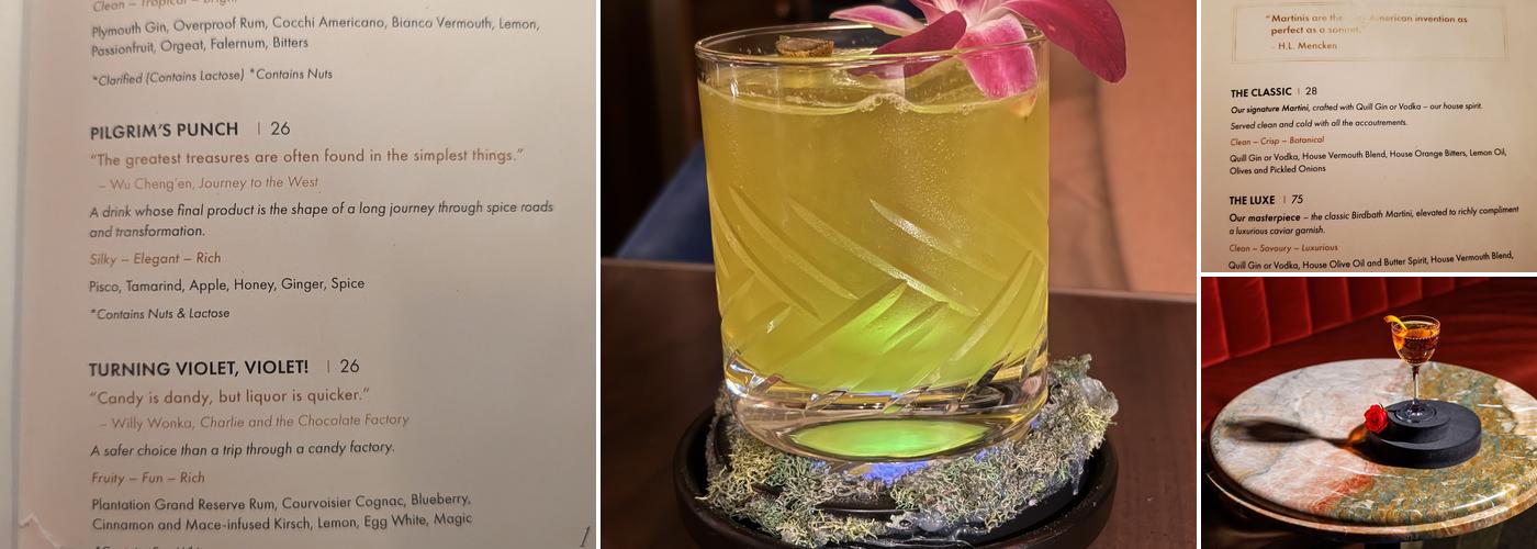 LIBRARY BAR Menu