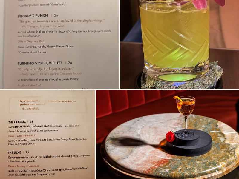LIBRARY BAR Menu