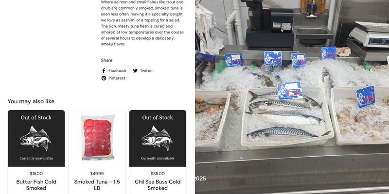 F & R Goldfish Menu