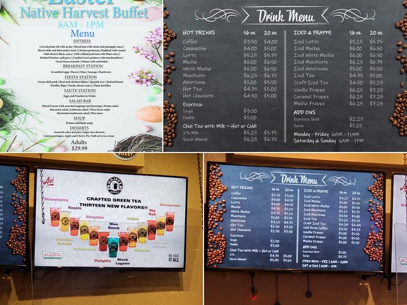 Mohave Roast Coffee Menu