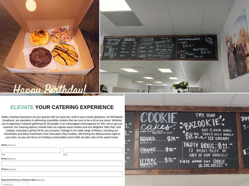 Half Baked Goodness - Tomball Menu