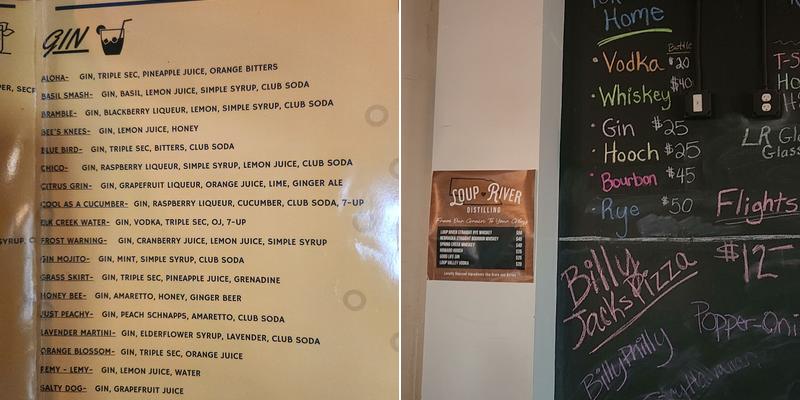Loup River Distilling Menu