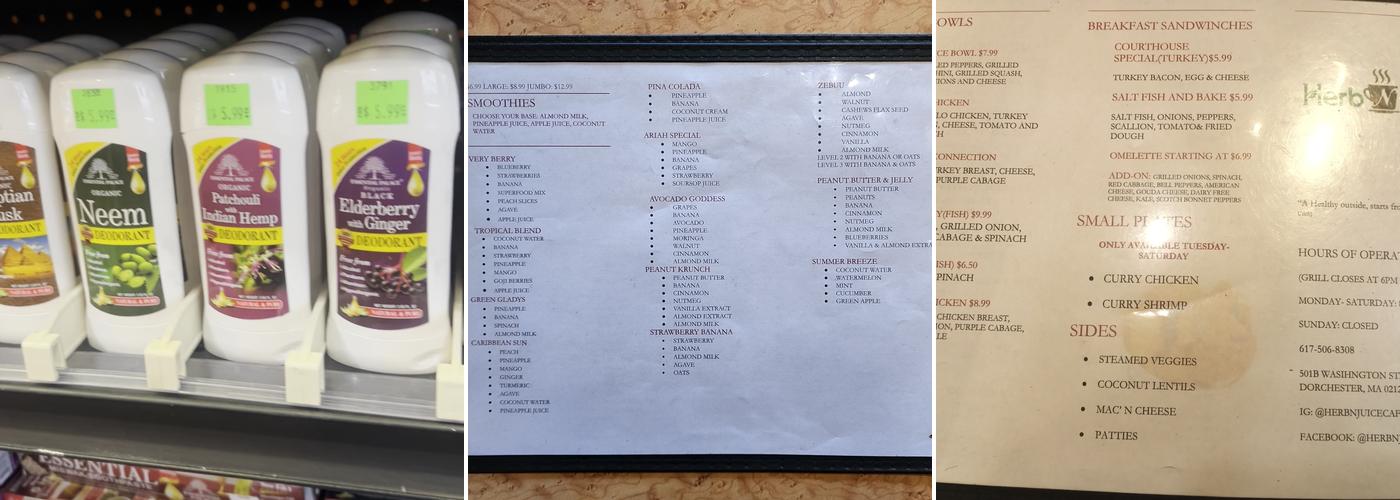 Herb N Juice Cafe Menu