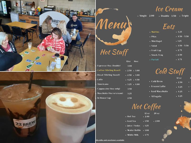22Brew Menu