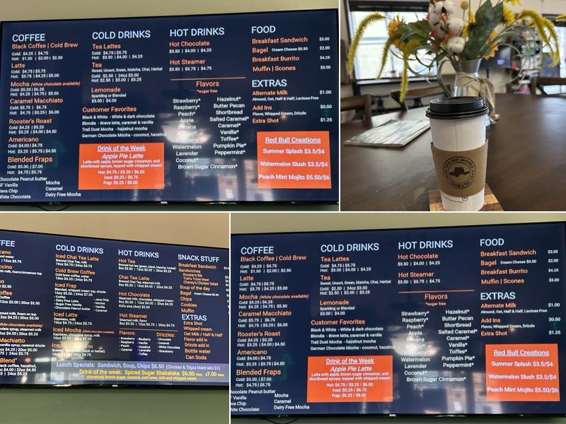 True Grit Grounds Menu