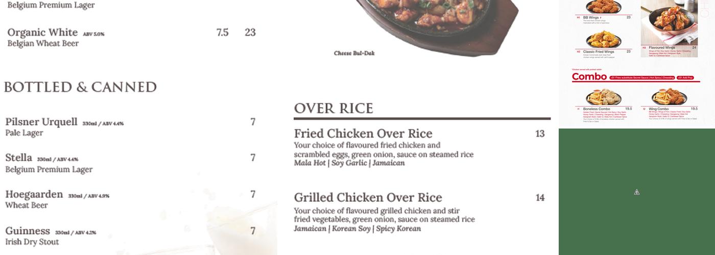 bb.q Chicken Menu