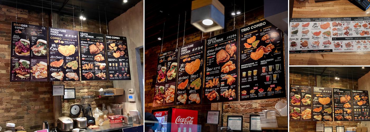 Monga Fried Chicken Menu