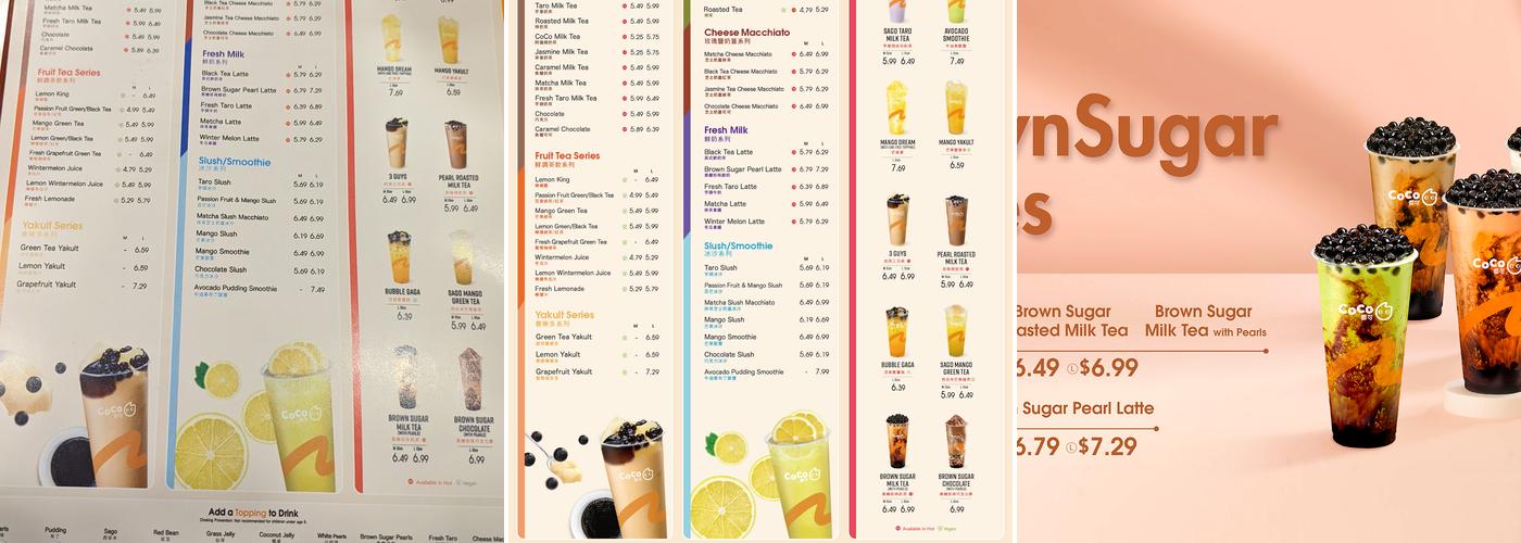 CoCo Fresh Tea & Juice - Shawnessy Menu